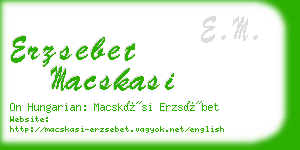 erzsebet macskasi business card